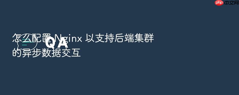 怎么配置 nginx 以支持后端集群的异步数据交互