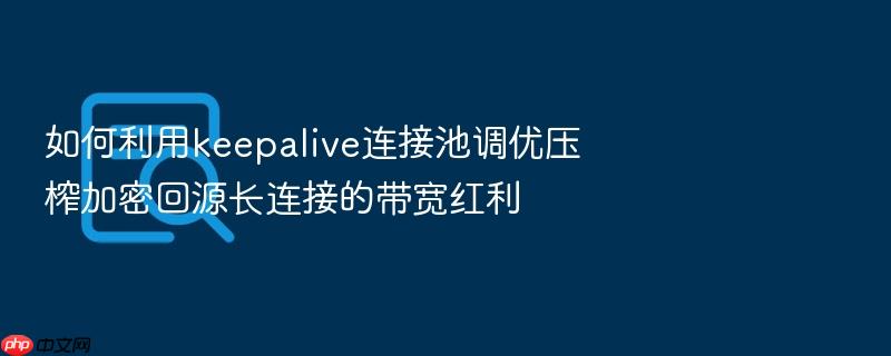 如何利用keepalive连接池调优压榨加密回源长连接的带宽红利