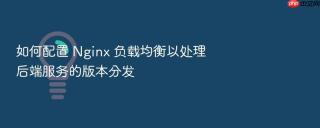 如何配置 Nginx 负载均衡以处理后端服务的版本分发