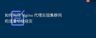 如何利用 nginx 代理实现集群间的流量切换容灾