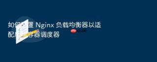 如何配置 nginx 负载均衡器以适配后端容器调度器