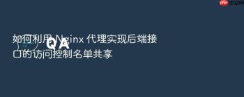 如何利用 Nginx 代理实现后端接口的访问控制名单共享