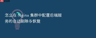 怎么在 Nginx 集群中配置后端服务的自动剔除与恢复