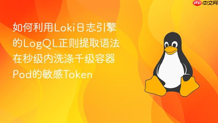 如何利用loki日志引擎的logql正则提取语法在秒级内洗涤千级容器pod的敏感token