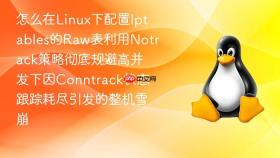怎么在linux下配置iptables的raw表利用notrack策略彻底规避高并发下因conntrack状态跟踪耗尽引发的整机雪崩