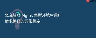 怎么解决 nginx 集群环境中用户请求路径的异常跳变