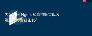 怎么利用 nginx 负载均衡实现后端服务的金丝雀发布