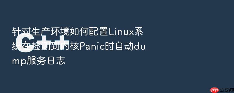 针对生产环境如何配置linux系统在检测到内核panic时自动dump服务日志