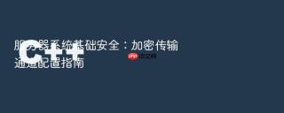 服务器系统基础安全：加密传输通道配置指南