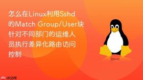 怎么在linux利用sshd的match group/user块针对不同部门的运维人员执行差异化路由访问控制