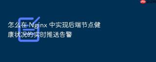 怎么在 Nginx 中实现后端节点健康状况的实时推送告警