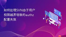 如何处理svn由于用户权限越界导致的authz配置失效