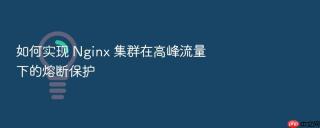 如何实现 nginx 集群在高峰流量下的熔断保护