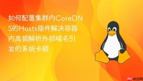 如何配置集群内CoreDNS的Hosts插件解决容器内高频解析外部域名引发的系统卡顿