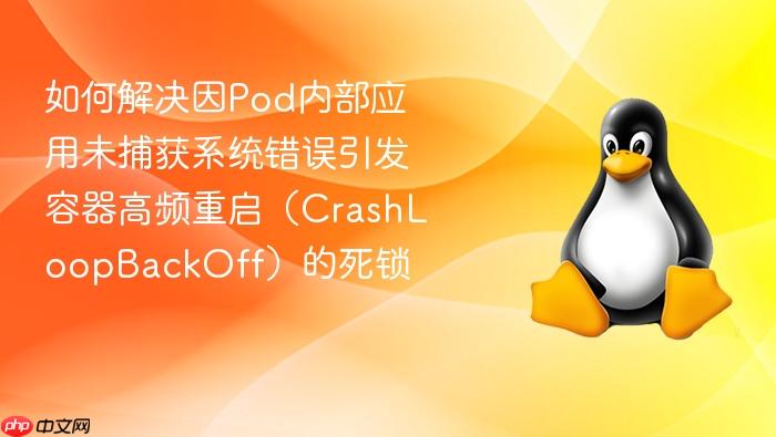 如何解决因pod内部应用未捕获系统错误引发容器高频重启(crashloopbackoff)的死锁