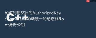 如何利用ssh的authorizedkeyscommand加载统一的动态非root身份公钥