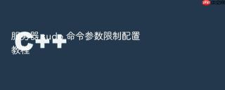 服务器 sudo 命令参数限制配置教程