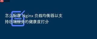 怎么配置 Nginx 负载均衡器以支持后端服务的健康度打分