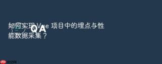 如何实现 Vue 项目中的埋点与性能数据采集？