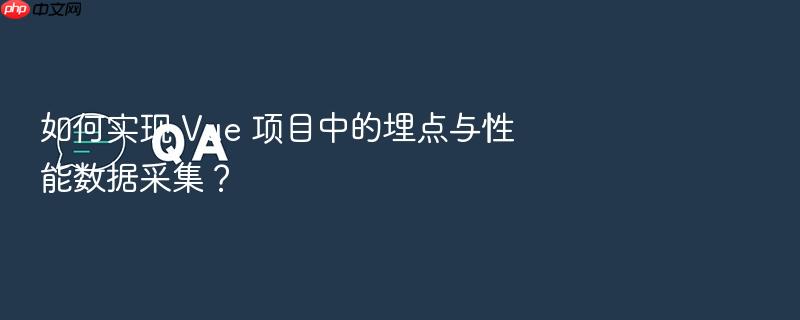 如何实现 vue 项目中的埋点与性能数据采集?