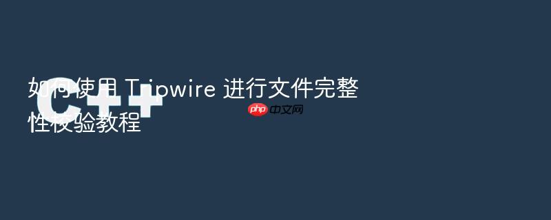 如何使用 tripwire 进行文件完整性校验教程