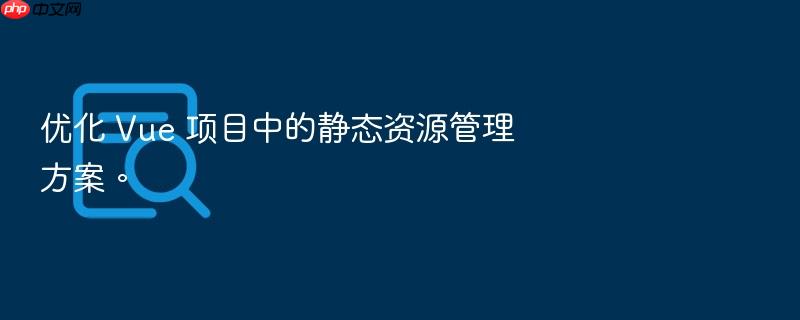 优化 vue 项目中的静态资源管理方案。