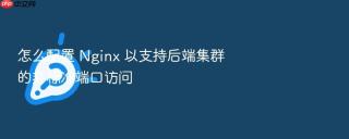 怎么配置 nginx 以支持后端集群的非标准端口访问
