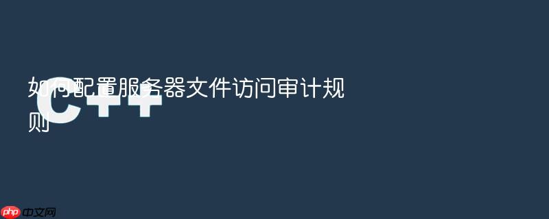 如何配置服务器文件访问审计规则