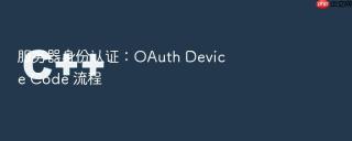 服务器身份认证：OAuth Device Code 流程
