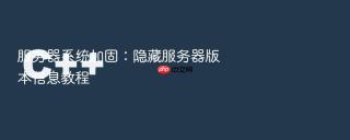 服务器系统加固:隐藏服务器版本信息教程
