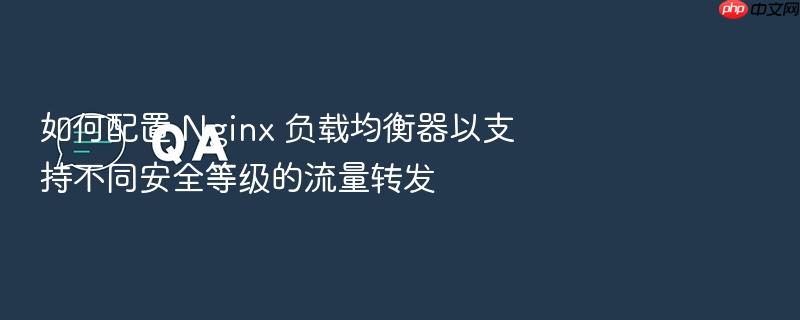 如何配置 nginx 负载均衡器以支持不同安全等级的流量转发