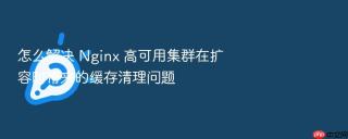 怎么解决 nginx 高可用集群在扩容时带来的缓存清理问题