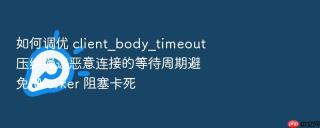 如何调优 client_body_timeout 压缩慢速恶意连接的等待周期避免 worker 阻塞卡死