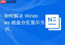 如何解决 Windows 磁盘分区显示为 RAW