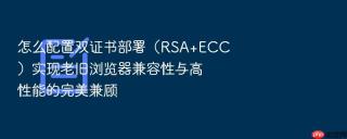 怎么配置双证书部署（rsa+ecc）实现老旧浏览器兼容性与高性能的完美兼顾