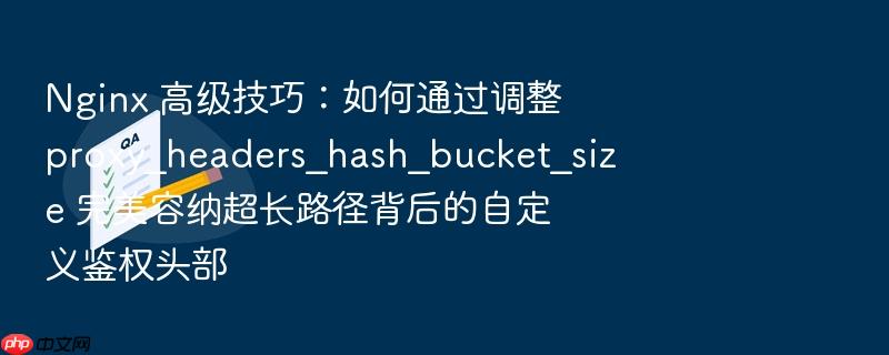 nginx 高级技巧:如何通过调整 proxy_headers_hash_bucket_size 完美容纳超长路径背后的自定义鉴权头部