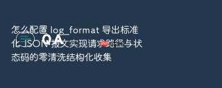 怎么配置 log_format 导出标准化 json 报文实现请求路径与状态码的零清洗结构化收集