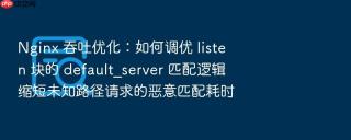 Nginx 吞吐优化：如何调优 listen 块的 default_server 匹配逻辑缩短未知路径请求的恶意匹配耗时