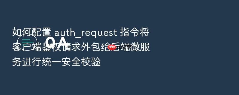 如何配置 auth_request 指令将客户端鉴权请求外包给后端微服务进行统一安全校验