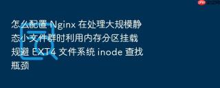 怎么配置 nginx 在处理大规模静态小文件群时利用内存分区挂载规避 ext4 文件系统 inode 查找瓶颈