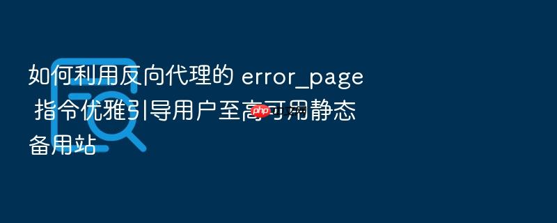 如何利用反向代理的 error_page 指令优雅引导用户至高可用静态备用站