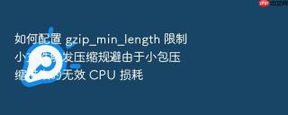 如何配置 gzip_min_length 限制小文件触发压缩规避由于小包压缩带来的无效 CPU 损耗