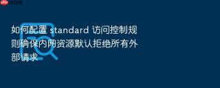 如何配置 standard 访问控制规则确保内网资源默认拒绝所有外部请求