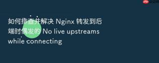 如何排查并解决 Nginx 转发到后端时偶发的 No live upstreams while connecting