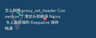 怎么利用 proxy_set_header Connection 