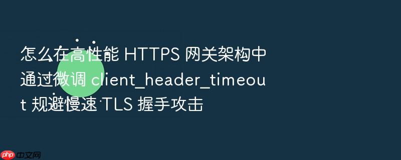 怎么在高性能 https 网关架构中通过微调 client_header_timeout 规避慢速 tls 握手攻击