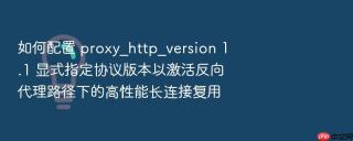 如何配置 proxy_http_version 1.1 显式指定协议版本以激活反向代理路径下的高性能长连接复用
