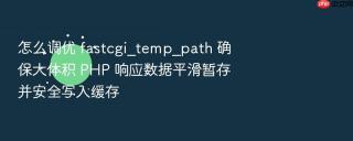 怎么调优 fastcgi_temp_path 确保大体积 php 响应数据平滑暂存并安全写入缓存