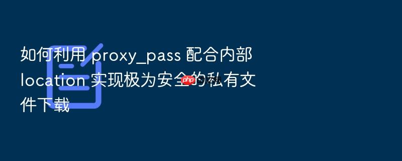 如何利用 proxy_pass 配合内部 location 实现极为安全的私有文件下载