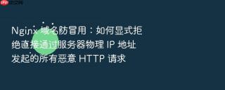 nginx 域名防冒用:如何显式拒绝直接通过服务器物理 ip 地址发起的所有恶意 http 请求
